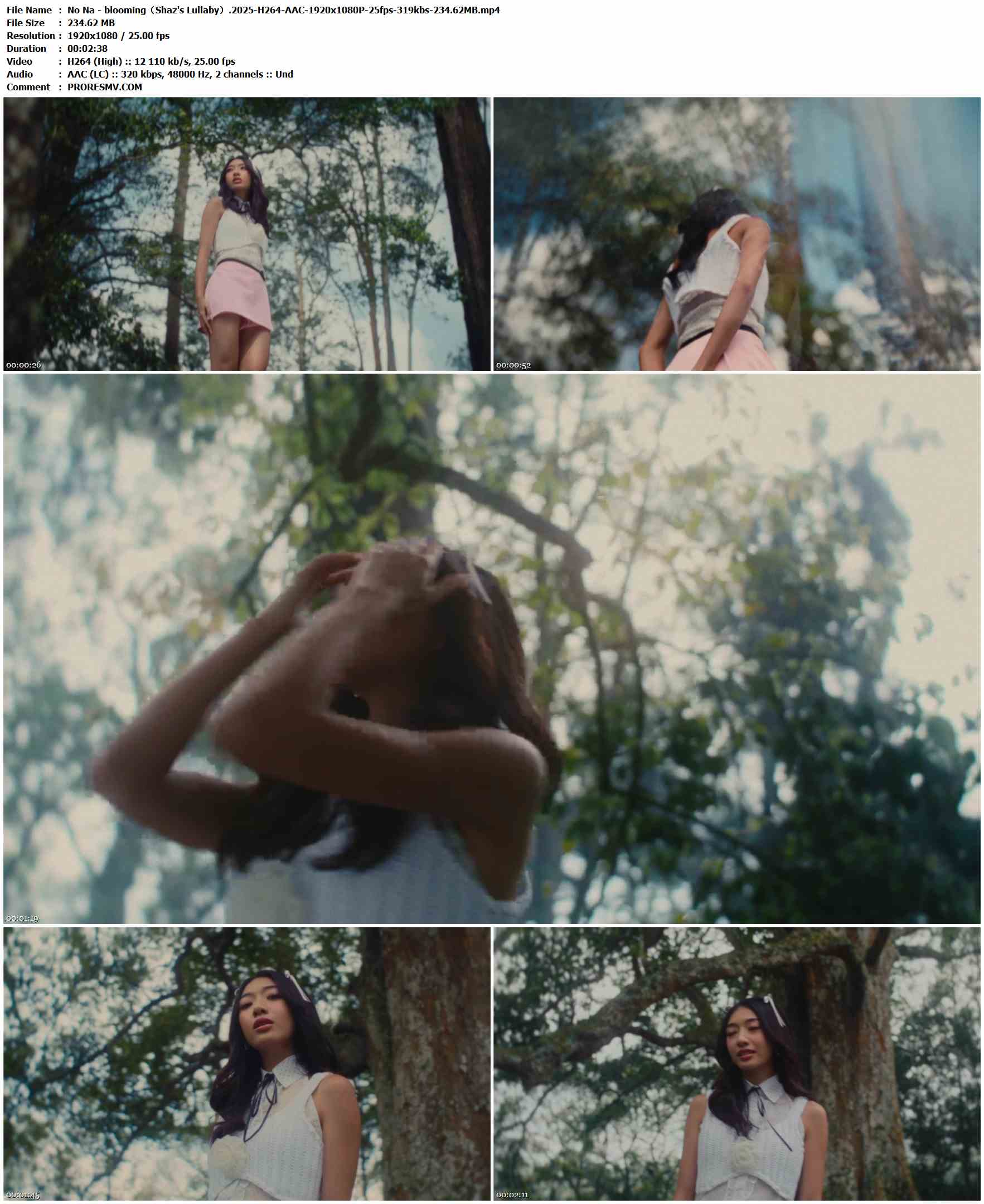 No Na - blooming（Shaz's Lullaby）.2025-H264-AAC-1920x1080P-25fps-319kbs-234.62MB官方MV_高清MV